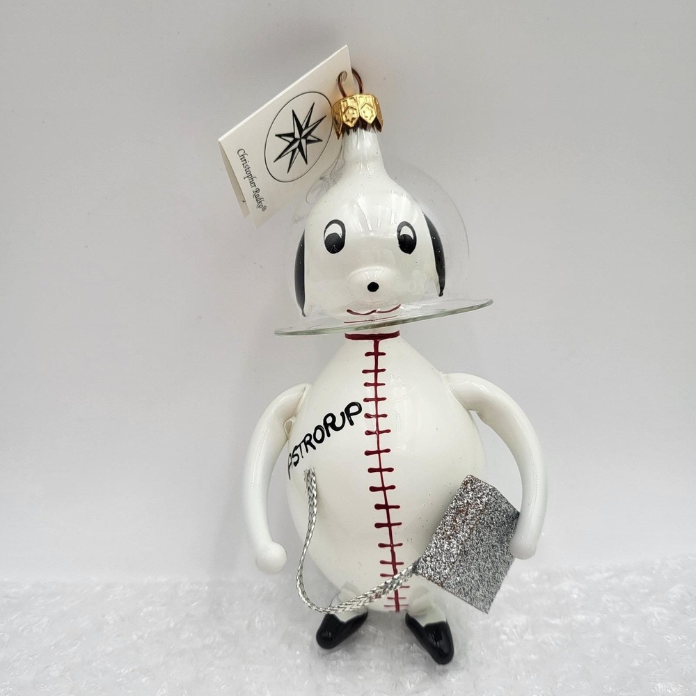 Vintage Christopher Radko "Astro Pup" #96036 Italian Blown Glass Ornament